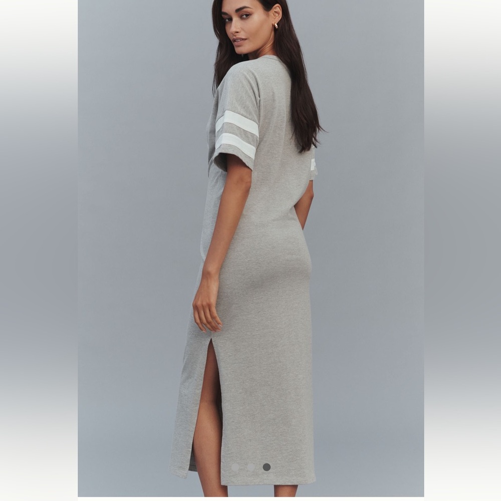 NEW NWT Anthropologie Daily Practice Short sleeve Graphic Midi Dress Size s - Picture 3 of 3